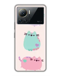 Чехол для Infinix Note 12 Pro (4G) с картинкой «Pusheen трио»