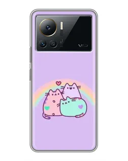 Чехол для Infinix Note 12 Pro (4G) с картинкой «Радужные Пушины»
