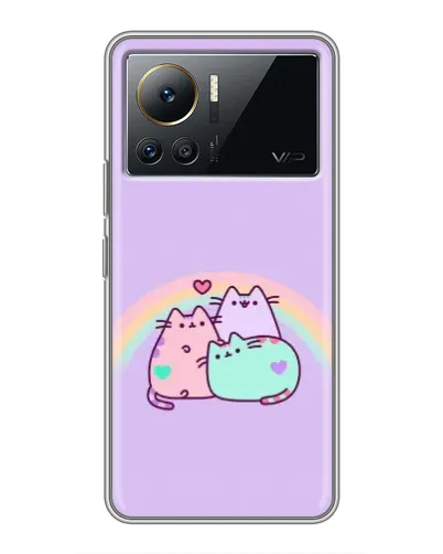 Чехол для Infinix Note 12 Pro (4G) с картинкой «Радужные Пушины»