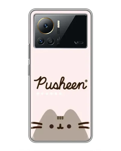 Чехол для Infinix Note 12 Pro (4G) с картинкой «Pusheen логотип»
