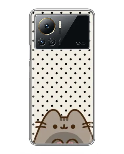 Чехол для Infinix Note 12 Pro (4G) с картинкой «Пушин в горошек»
