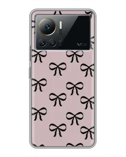 Чехол для Infinix Note 12 Pro (4G) с картинкой «Черные бантики»