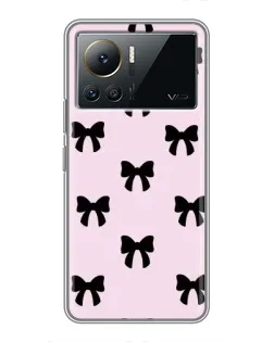 Чехол для Infinix Note 12 Pro (4G) с картинкой «Черные банты Coquette»