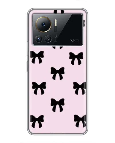 Чехол для Infinix Note 12 Pro (4G) с картинкой «Черные банты Coquette»