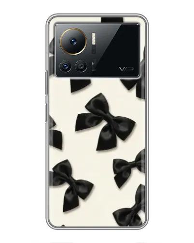 Чехол для Infinix Note 12 Pro (4G) с картинкой «Черные бантики»