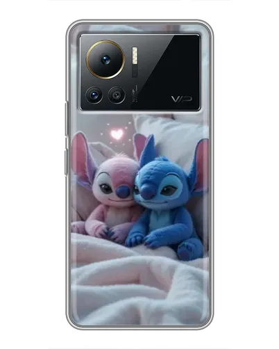 Чехол для Infinix Note 12 Pro (4G) с картинкой «Плюшевые Стич Ангел»