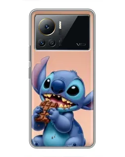 Чехол для Infinix Note 12 Pro (4G) с картинкой «Стич ест шоколад»