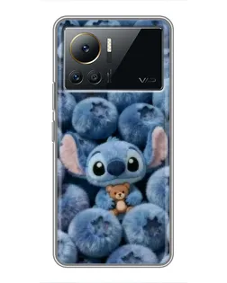 Чехол для Infinix Note 12 Pro (4G) с картинкой «Стич и голубика»