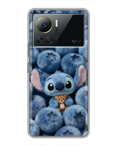 Чехол для Infinix Note 12 Pro (4G) с картинкой «Стич и голубика»
