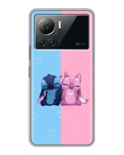 Чехол для Infinix Note 12 Pro (4G) с картинкой «Stitch и Angel Love»