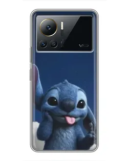 Чехол для Infinix Note 12 Pro (4G) с картинкой «Стич в облаках»