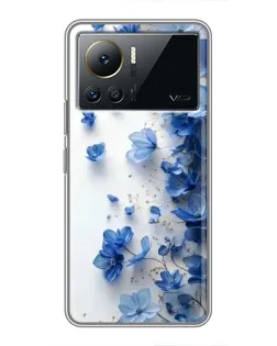Чехол для Infinix Note 12 Pro (4G) с картинкой «Голубой цветочный каскад» Чехол для Infinix Note 12 Pro (4G) с картинкой «Голубой цветочный каскад»