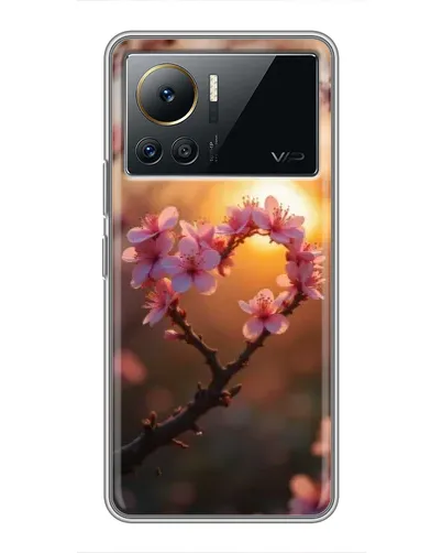 Чехол для Infinix Note 12 Pro (4G) с картинкой «Розовый цвет сердце на фоне заката» Чехол для Infinix Note 12 Pro (4G) с картинкой «Розовый цвет сердце на фоне заката»