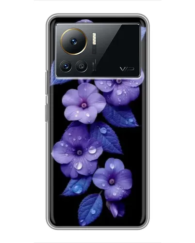 Чехол для Infinix Note 12 Pro (4G) с картинкой «Фиолетовые цветы с росою» Чехол для Infinix Note 12 Pro (4G) с картинкой «Фиолетовые цветы с росою»