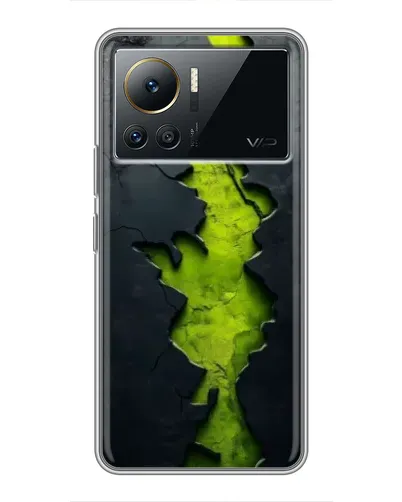 Чехол для Infinix Note 12 Pro (4G) с картинкой «Салатовый разлом скалы»