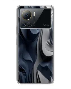 Чохол для Infinix Note 12 Pro (4G) з картинкою «Об'ємні сині складки»