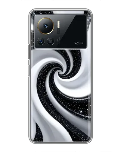 Чехол для Infinix Note 12 Pro (4G) с картинкой «Черно-белая спираль»