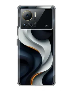 Чохол для Infinix Note 12 Pro (4G) з картинкою «Об'ємні чорно-білі стрічки»