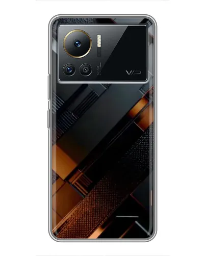 Чехол для Infinix Note 12 Pro (4G) с картинкой «Черные геометрические блоки»