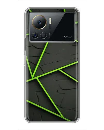 Чехол для Infinix Note 12 Pro (4G) с картинкой «Зеленые геометрические линии»