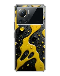 Чехол для Infinix Note 12 Pro (4G) с картинкой «Жидкое желтое золото»