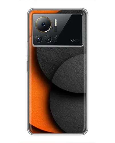 Чехол для Infinix Note 12 Pro (4G) с картинкой «Геометрия оранжевых кругов»