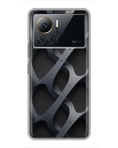 Чехол для Infinix Note 12 Pro (4G) с картинкой «Объемное серое плетение»