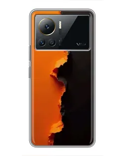 Чехол для Infinix Note 12 Pro (4G) с картинкой «Оранжевый разлом»