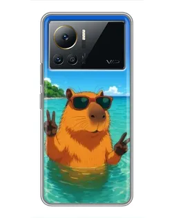 Чехол для Infinix Note 12 Pro (4G) с картинкой «Морская капибара»