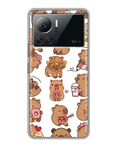 Чехол для Infinix Note 12 Pro (4G) с картинкой «Стикерпак с капибарами»