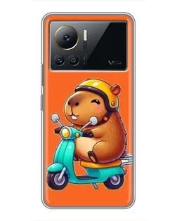 Чехол для Infinix Note 12 Pro (4G) с картинкой «Капибара на скутере»