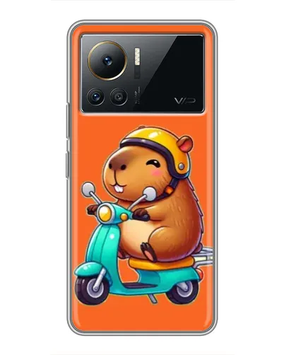 Чехол для Infinix Note 12 Pro (4G) с картинкой «Капибара на скутере»