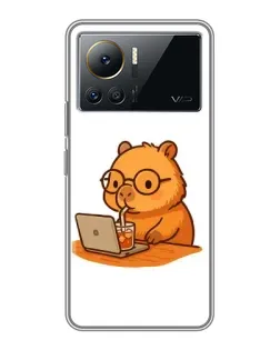 Чехол для Infinix Note 12 Pro (4G) с картинкой «Капибара с ноутбуком»