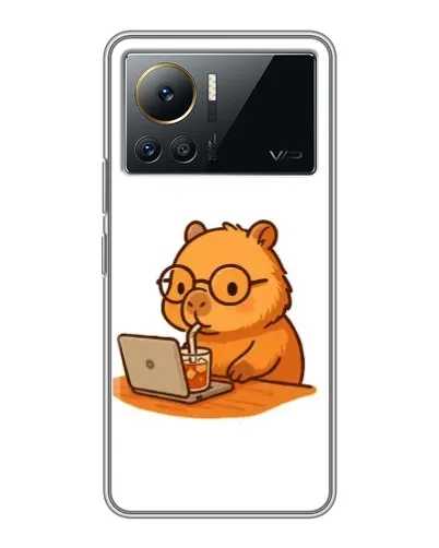 Чехол для Infinix Note 12 Pro (4G) с картинкой «Капибара с ноутбуком»