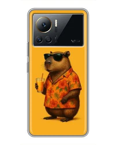 Чехол для Infinix Note 12 Pro (4G) с картинкой «Капибара на отдыхе»