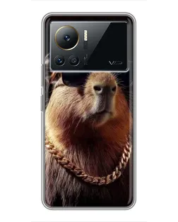 Чехол для Infinix Note 12 Pro (4G) с картинкой «Капибара золотая цепь»