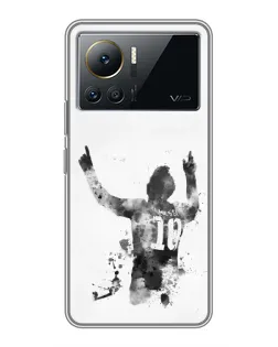Чохол для Infinix Note 12 Pro (4G) з картинкою «Чорно-білий силует Мессі»