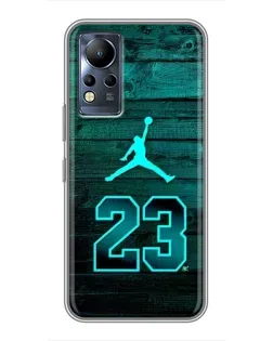 Чехол для Infinix Note 12 с картинкой «Jordan Cyan 23»