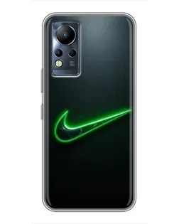 Чохол для Infinix Note 12 з картинкою «Неоновий контур Nike»