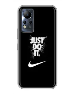 Чохол для Infinix Note 12 з картинкою «Текстовий принт Nike»