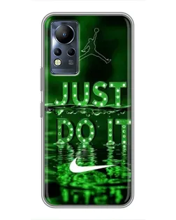 Чохол для Infinix Note 12 з картинкою «Зелений неоновий Nike»