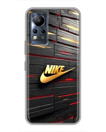 Чохол для Infinix Note 12 з картинкою «Золотий Nike на металі»