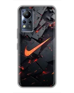 Чохол для Infinix Note 12 з картинкою «Nike — ефект розломів»
