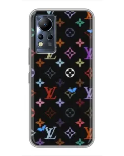 Чохол для Infinix Note 12 з картинкою «Кольорова монограма LV»