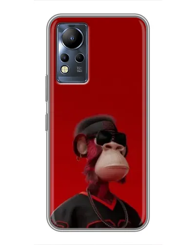 Чохол для Infinix Note 12 з картинкою «Bored Ape в червоному»