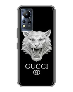 Чохол для Infinix Note 12 з картинкою «Gucci — срібний лев» Чохол для Infinix Note 12 з картинкою «Gucci — срібний лев»