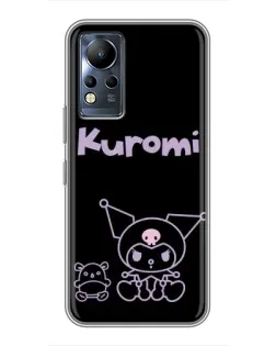 Чохол для Infinix Note 12 з картинкою «Kuromi — чорний мінімалізм»