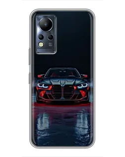 Чехол для Infinix Note 12 с картинкой «BMW на мокрой дороге»