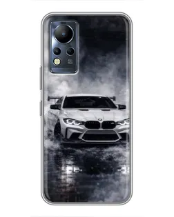 Чехол для Infinix Note 12 с картинкой «BMW сквозь туман»