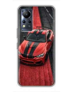 Чехол для Infinix Note 12 с картинкой «BMW на красной дорожке»